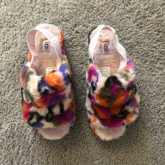 Ugg fluff yeah slides motlee - Picture 2 of 5